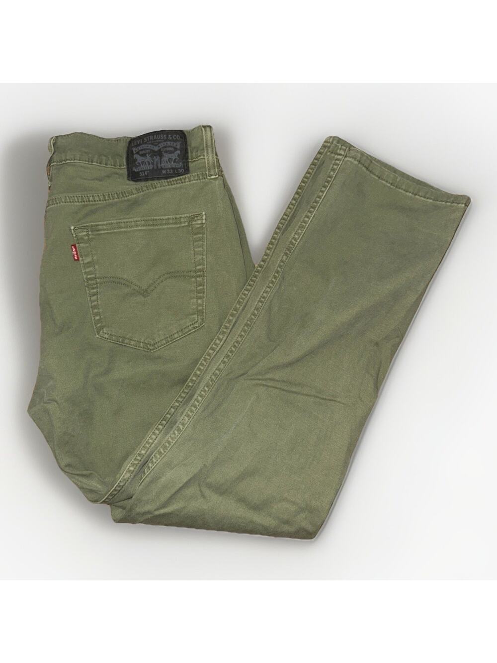 Levi’s 514 Green Chino Pants 34x29 Fatigue Military Outdoor